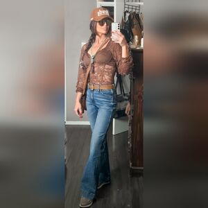 Wrangler Women's Dark Blue Flare Jeans